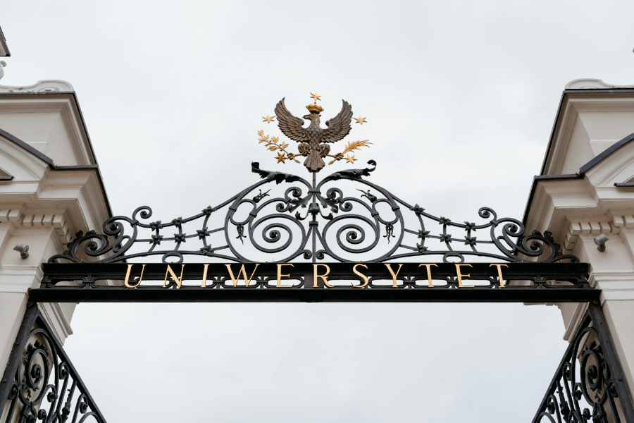University gate in Poland